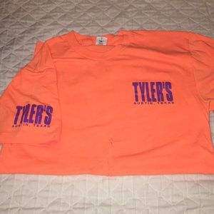 NEON ORANGE PURPLE AND GREEN TYLERS TEE